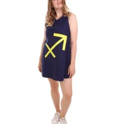 HPO Adult Women's 12 Constellation Of Sagittarius Party Troll Dress Costume | Blue Halloween Costume