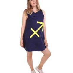 HPO Adult Women's 12 Constellation Of Sagittarius Party Troll Dress Costume | Blue Halloween Costume