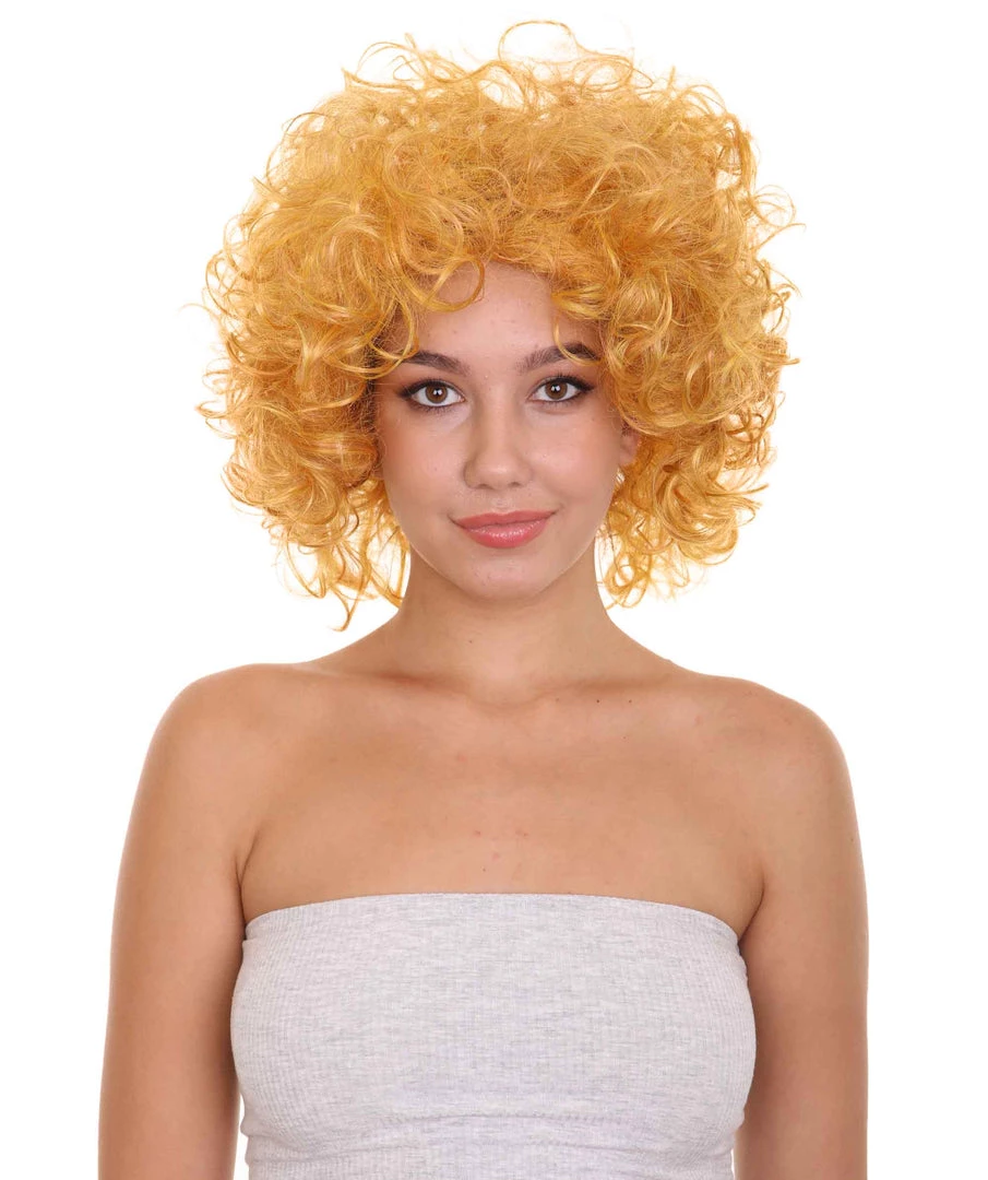 HPO Annie Womens Wig | Curly Red Head Halloween Wig | Premium Breathable Capless Cap Women's