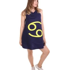 HPO Adult Women's 12 Constellation Of Cancer Party Troll Dress Costume | Blue Halloween Costume