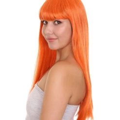 HPO Long Bob Womens Wig | Fancy Party Event Ready Halloween Wig (Lots Of Color Options) | Premium Breathable Capless Cap