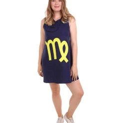 HPO Adult Women's 12 Constellation Of Virgo Party Troll Dress Costume | Blue Halloween Costume