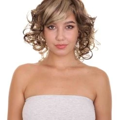 HPO French Kiss Bianca Womens Wig | Fancy Blond Curly Character Halloween Wig | Premium Breathable Capless Cap Women's