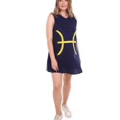 HPO Adult Women's 12 Constellation Of Pisces Party Troll Dress Costume | Blue Halloween Costume