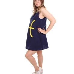 HPO Adult Women's 12 Constellation Of Pisces Party Troll Dress Costume | Blue Halloween Costume