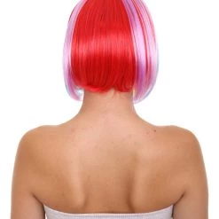 HPO Rainbow Bob Womens Wig | Party Ready Fancy Cosplay Halloween Wig | Premium Breathable Capless Cap