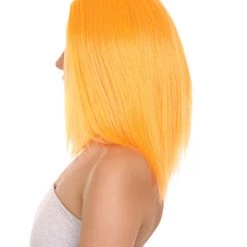 HPO Glamour Womens Wig | Orange Stage/Event Fancy Halloween Wig | Premium Breathable Capless Cap