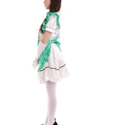 HPO Adult Women's Anime Cosplay French Maid Fancy Uniform Costume | Green Cosplay Costume