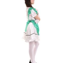 HPO Adult Women's Anime Cosplay French Maid Fancy Uniform Costume | Green Cosplay Costume