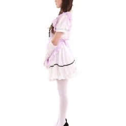HPO Adult Women's Anime Cosplay French Maid Fancy Uniform Costume | Light Purple Cosplay Costume