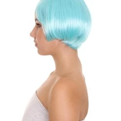 HPO Women's Anime Manga Womens Wig | Blue Cosplay TV/Movie Wigs | Premium Breathable Capless Cap