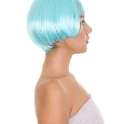 HPO Women's Anime Manga Womens Wig | Blue Cosplay TV/Movie Wigs | Premium Breathable Capless Cap