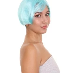 HPO Women's Anime Manga Womens Wig | Blue Cosplay TV/Movie Wigs | Premium Breathable Capless Cap