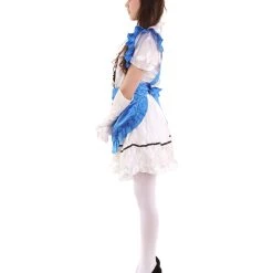 HPO Adult Women's Anime Cosplay French Maid Fancy Uniform Costume | Royal Blue Cosplay Costume