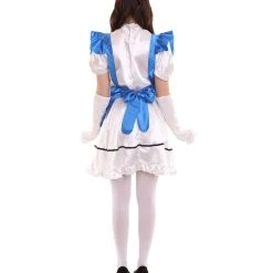 HPO Adult Women's Anime Cosplay French Maid Fancy Uniform Costume | Royal Blue Cosplay Costume