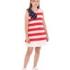 FLAGWIGS Child's Girl 4th Of July Independence Day Flag Troll Dress Costume Costume | Patriotic Cosplay Costume Kids