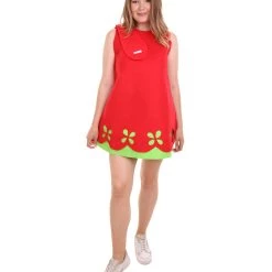 HPO Adult Women's Princess Dress Costume | Red Christmas Costume