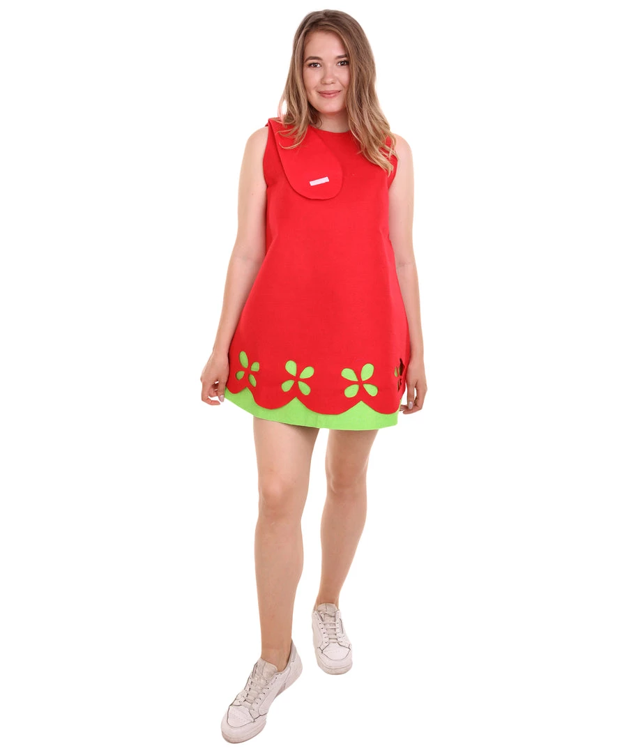HPO Adult Women's Princess Dress Costume | Red Christmas Costume