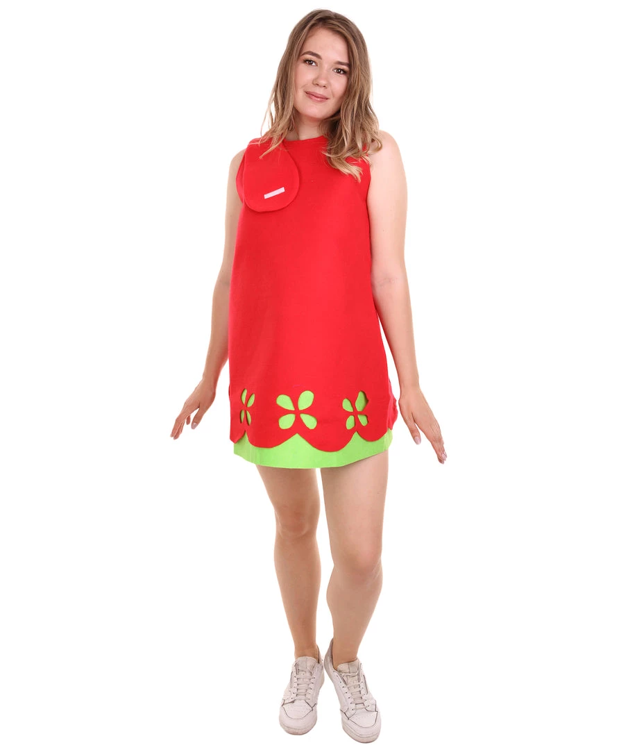 HPO Adult Women's Princess Dress Costume | Red Christmas Costume