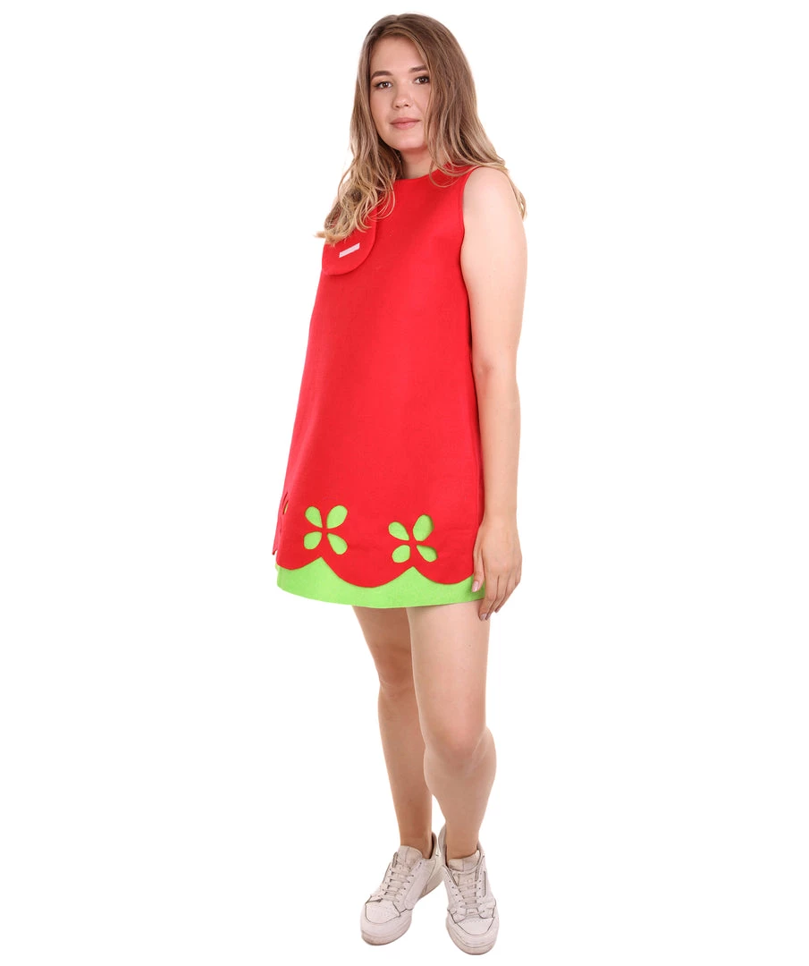 HPO Adult Women's Princess Dress Costume | Red Christmas Costume