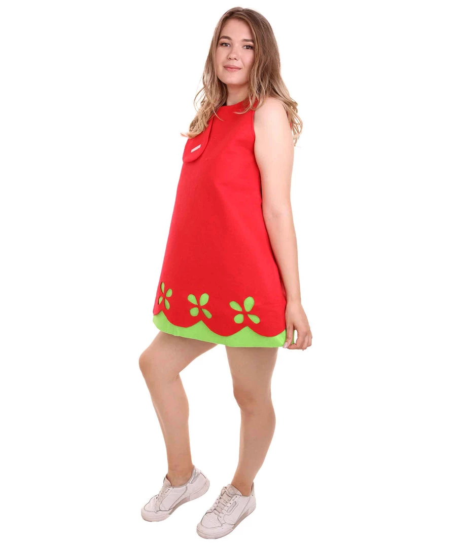 HPO Adult Women's Princess Dress Costume | Red Christmas Costume