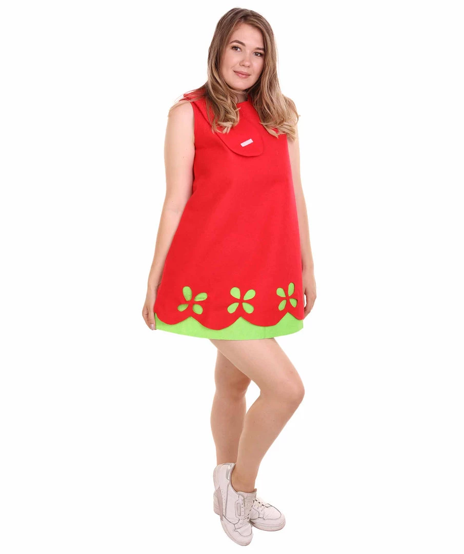 HPO Adult Women's Princess Dress Costume | Red Christmas Costume