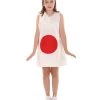 FLAGWIGS Kids Child's Girl Patriotic Celebratory Japanese Flag Troll Dress Sports Costume | Patriotic Cosplay Costume
