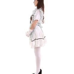HPO Adult Women's Anime Cosplay French Maid Fancy Uniform Costume | Silver Cosplay Costume