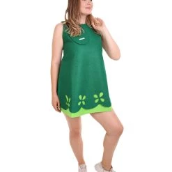 HPO Adult Women's Princess Dress Holiday Costume | Green Christmas Costume