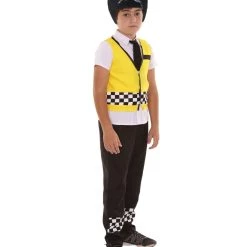 HPO Child's Cop Costume | Yellow And Black Cosplay Costume
