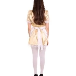HPO Adult Women's Traditional Maid Uniform Costume | Gold Cosplay Costume