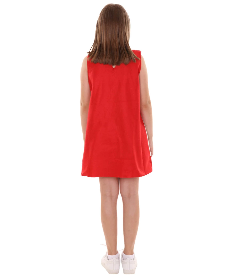 FLAGWIGS Child's Girl Canada Flag Troll Dress Costume | Patriotic Cosplay Costume Kids