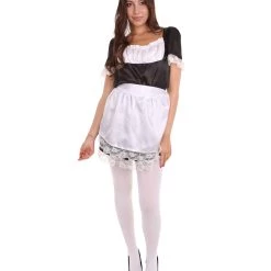 HPO Adult Women's Traditional Maid Uniform Costume | Black Cosplay Costume