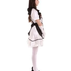 HPO Adult Women's Anime Cosplay French Maid Fancy Uniform Costume | Black Cosplay Costume