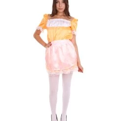 HPO Adult Women's Traditional Maid Uniform Costume | Orange Cosplay Costume