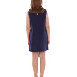 FLAGWIGS Kids Child's Girl Patriotic Celebratory French Flag Troll Dress Costume | Tricolor Cosplay Costume