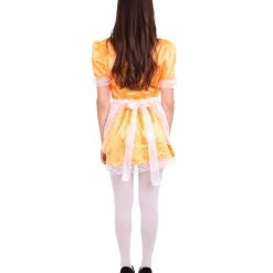 HPO Adult Women's Traditional Maid Uniform Costume | Orange Cosplay Costume