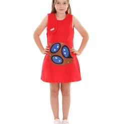 FLAGWIGS Child's Patriotic Celebratory Russian Troll Dress Costume | Red Cosplay Costume Kids
