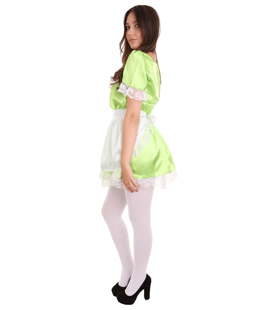 HPO Adult Women's Traditional Maid Uniform Costume | Lime Cosplay Costume