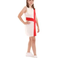 FLAGWIGS Child's Girl Patriotic Celebratory English Flag Troll Dress Costume | Patriotic Cosplay Costume