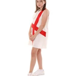 FLAGWIGS Child's Girl Patriotic Celebratory English Flag Troll Dress Costume | Patriotic Cosplay Costume