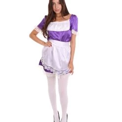 HPO Adult Women's Traditional Maid Uniform Costume | Purple Cosplay Costume