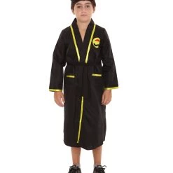 HPO Child's Costume For Karate Kid Cobra Kai Bathrobe | Black Cosplay Costume