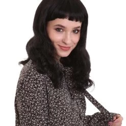BC Bettie Rubble | Women's Black Color Wavy Shoulder Length Trendy Bettie Wig