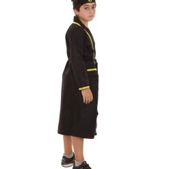 HPO Child's Costume For Karate Kid Cobra Kai Bathrobe | Black Cosplay Costume