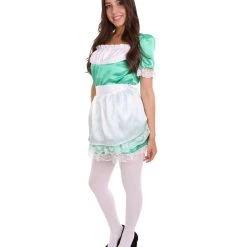 HPO Adult Women's Traditional Maid Uniform Costume | Green Cosplay Costume