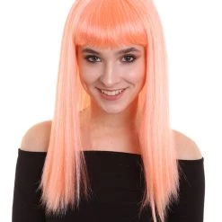 BC Dreamcicle | Women's Floresent Pink Color Straight Shoulder Length Trendy Dreamcicle Wig