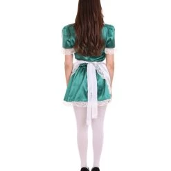 HPO Adult Women's Traditional Maid Uniform Costume | Dark Green Cosplay Costume