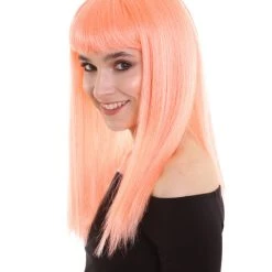 BC Dreamcicle | Women's Floresent Pink Color Straight Shoulder Length Trendy Dreamcicle Wig