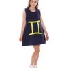 HPO Kids Child's Girl 12 Constellation Of Gemini Party Troll Dress Costume | Blue Halloween Costume